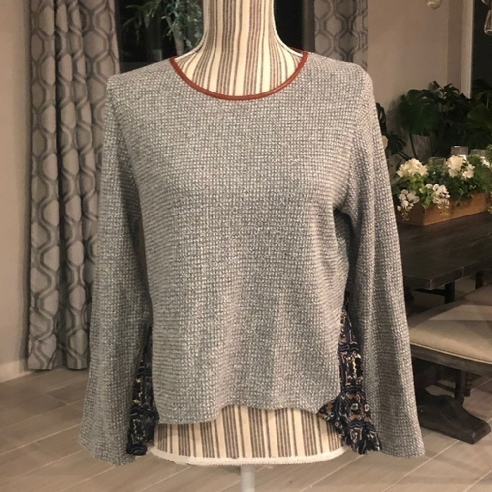 THML Long Sleeve Shark Bite Contrast Shirt - NWT